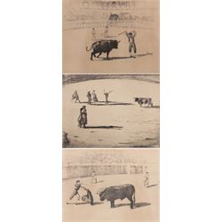 After Frederick Halpern (Austrian/Australian 1909-?): La Tauromaquia or Bullfighting, set ...