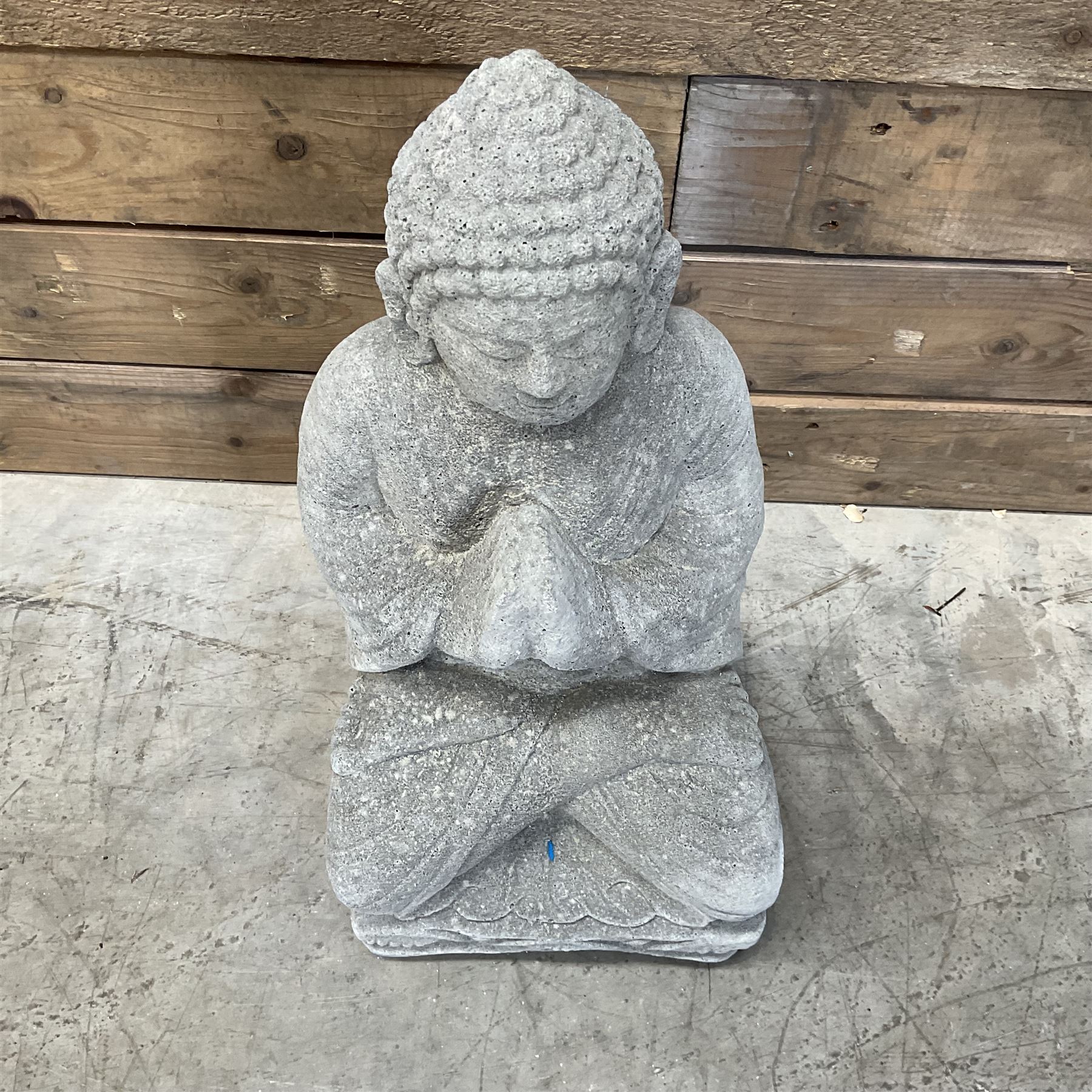 Cast stone garden figure - meditating Buddha
