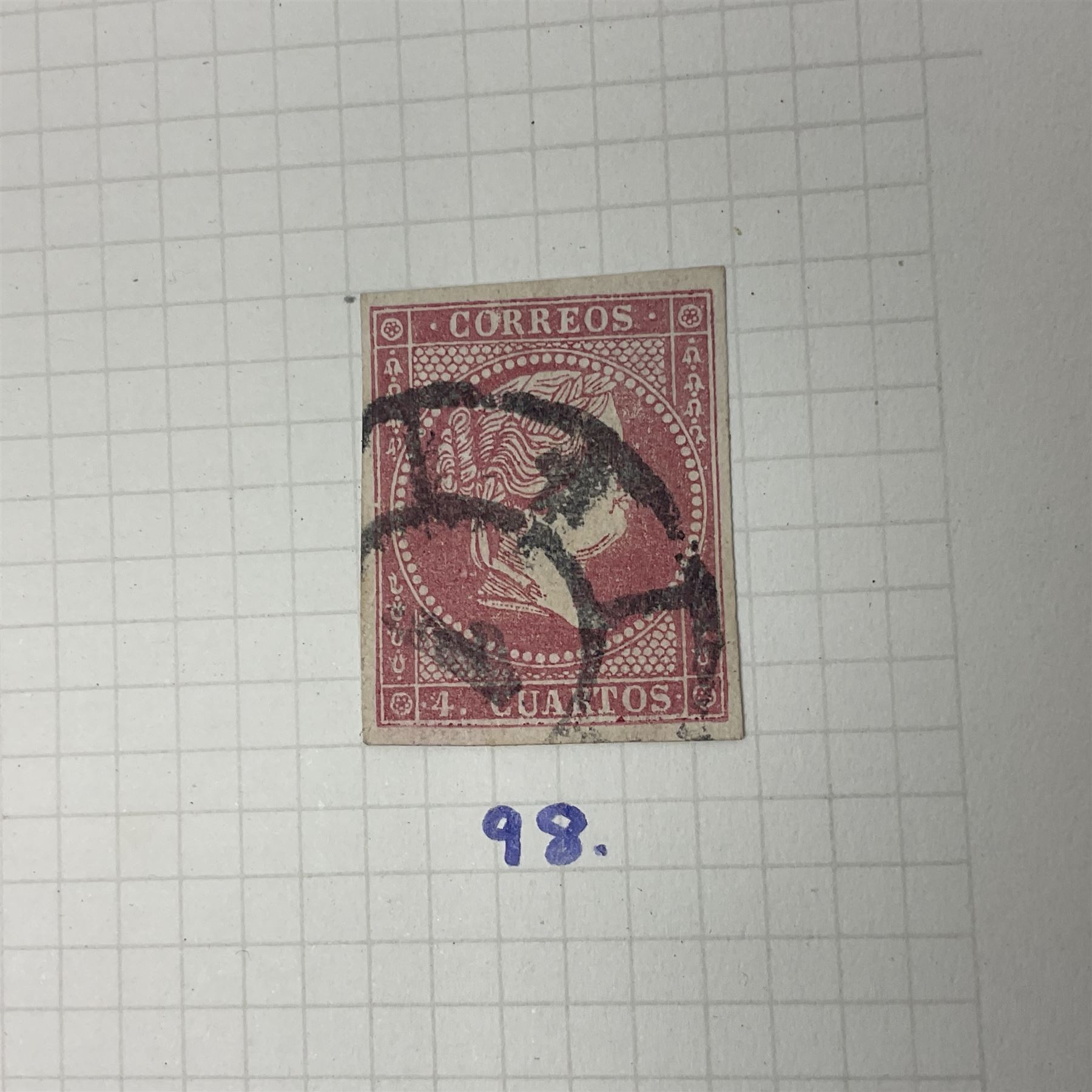 1850s and later mostly Spanish stamps including, imperf examples, some mint stamps, commemorative issues etc, housed in two albums 