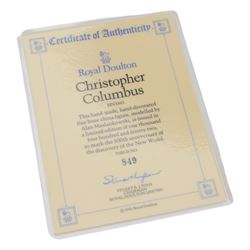 Royal Doulton, Christopher Columbus HN3392, limited edition 849/1400, with box and certificate, H30cm