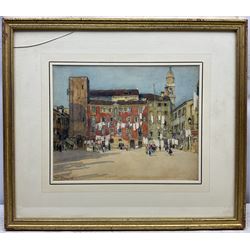 Edgar Wood (British 1860-1935): 'Venice', watercolour signed titled and dated 1912, 27cm x 34cm