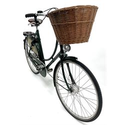 Lady’s Pashley Sovereign town bicycle with Brookes leather saddle and wicker basket 