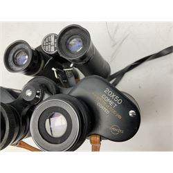 Nine cased pairs of binoculars, to include Embassy 8x40, Tasco 7x35, Zenith 10x50 Field. Opticron 10x50, Swift 8x40 Grand Prix Mk I, etc