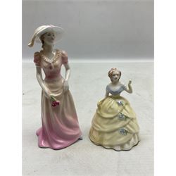 Ten Coalport figures, to include Language of Flowers, Marilyn, Token of Love,  I'll never forget you etc