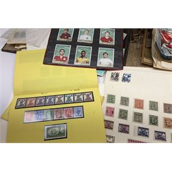 World stamps including small number of Chinese, Egypt, Aden, Monaco, Philippines etc, on album pages and in albums / folders, in one box