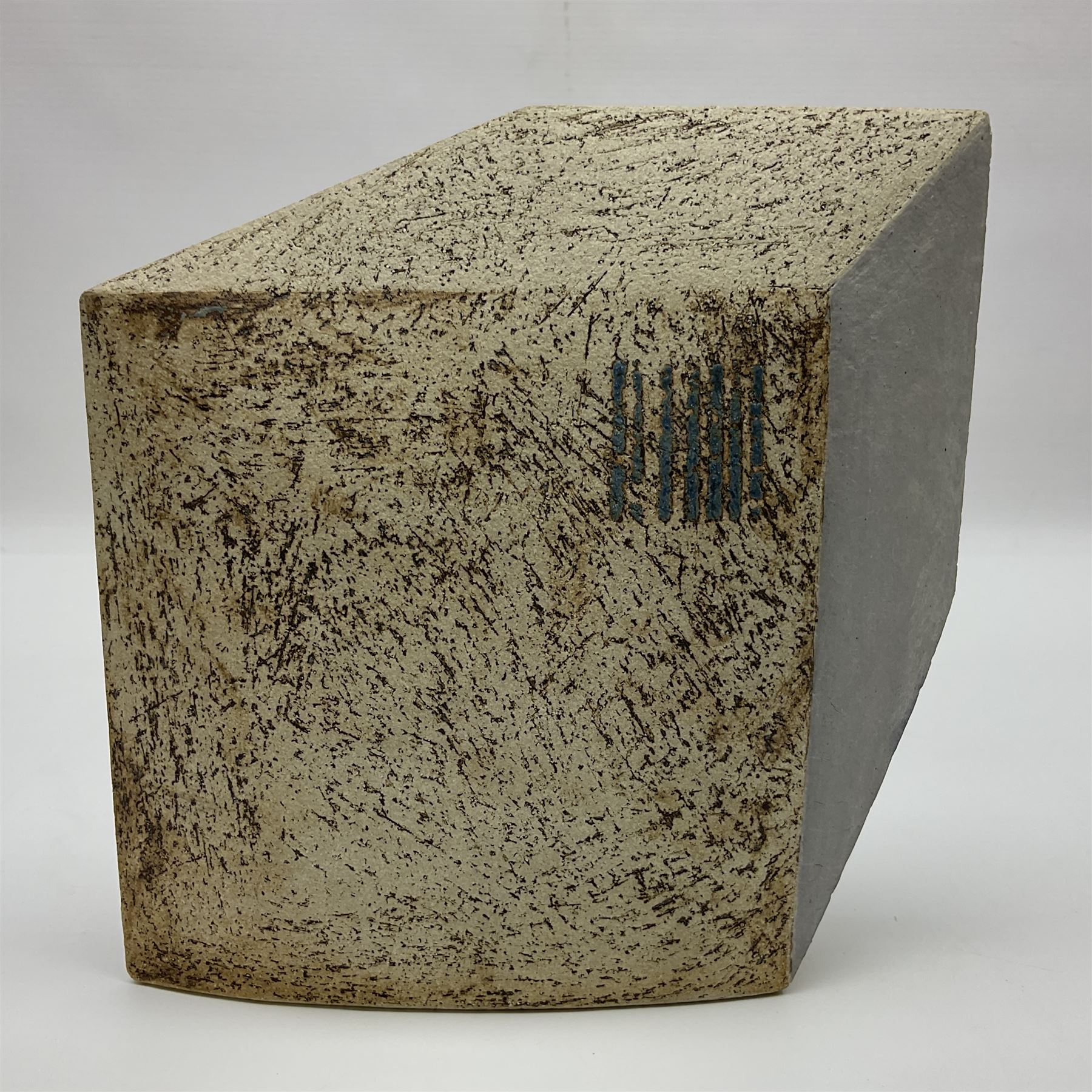 Ben Arnup (British 1954-): trompe l'oeil angular form sculpture, signed and numbered beneath, H20cm