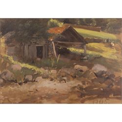 English School (19th/20th Century): Old Farmhouse, oil on canvas laid on board unsigned, d...