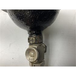 Collection of scientific and technical instruments etc including boxed 'Force on a Conductor' apparatus; vintage GPO resistance box; current deflection meter; vintage X-ray generator tube; small glass electroscope; two demonstrator solenoids; two magdeburg spheres; travelling balance scales etc; some by Philip Harris Ltd