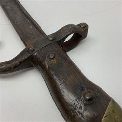 Two 19th century French model 1874 epee bayonets, each with 52cm steel blade, and armoury dates for 1880 and 1881 L64cm overall (2)