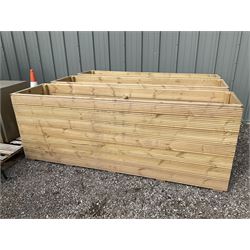 Large Ruby rectangular tanalised timber planter  - THIS LOT IS TO BE COLLECTED BY APPOINTMENT FROM DUGGLEBY STORAGE, GREAT HILL, EASTFIELD, SCARBOROUGH, YO11 3TX