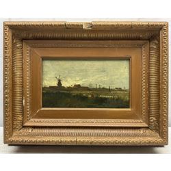 John Wallace (British 1841-1905): 'At Kampen - Holland' and a Country Landscape, two oils on canvas and panel signed with one dated 1878, titled verso max 25cm x 36cm (2)