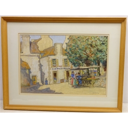  'Carnac Brittany', pastel signed by Anna Mary Hotchkis (Scottish 1885-1984) titled verso on Dumfired and Galloway Fine Arts Society label verso 37cm x 53cm  