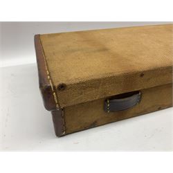 Canvas and leather bound shotgun case, up to 30.5” barrels