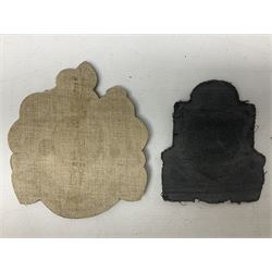 Royal Arms cloth arm adge as worn by Regimental Serjeant-Majors in Foot Guards; naval cap badge; WW2 Commando/Special Forces cloth badges; Home Guard and LDV shoulder titles; and other cloth badges including armoured division, 45th and 77th division, 52nd Lowland Mountain division etc; and 24th Infantry Brigade airmobile pennant