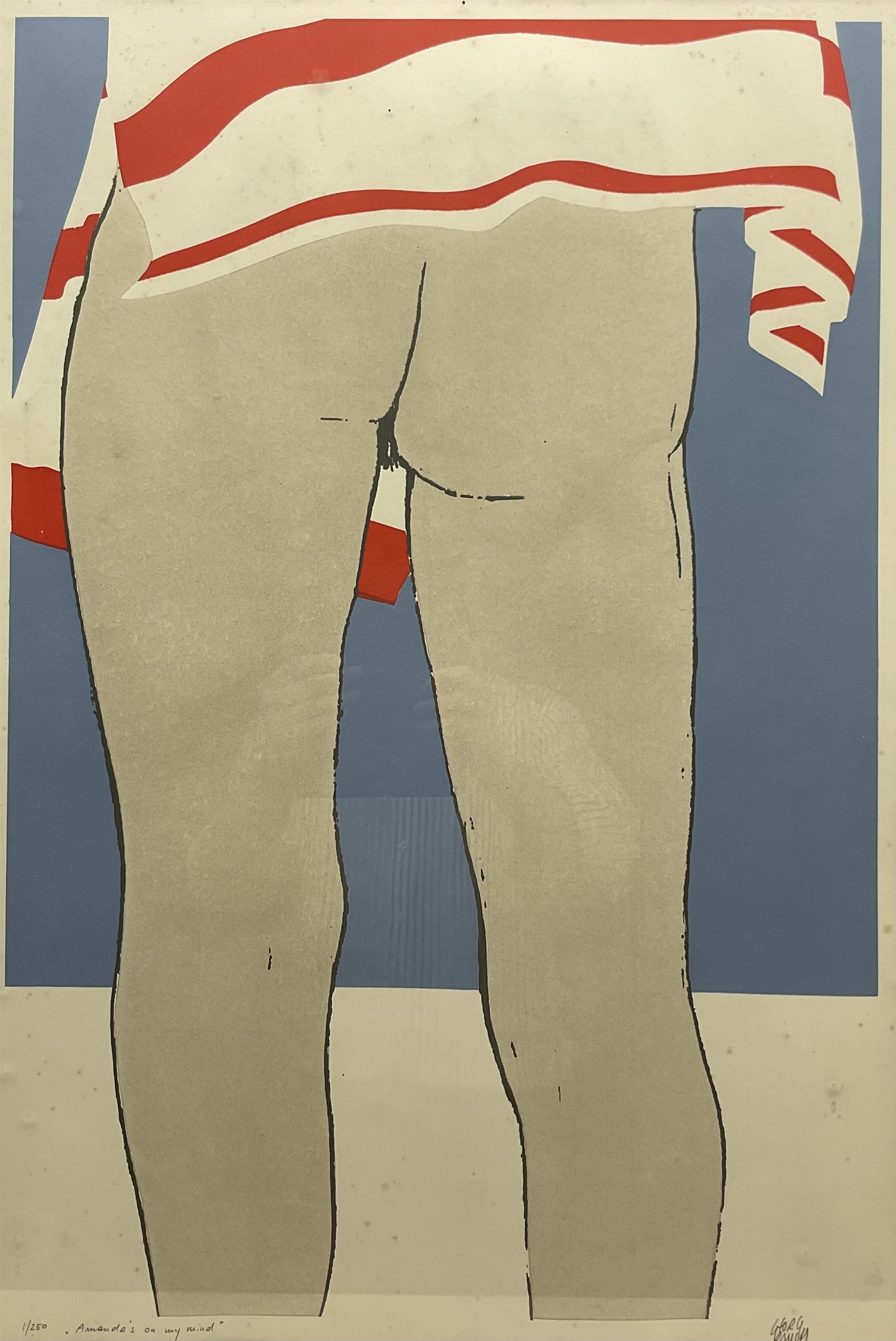 Georg Rauch (Austrian 1924-2006): 'Amanda's on my Mind', screenprint signed titled and numbered 1/250 in pen 72cm x 49cm