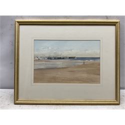 Stephen Broadbent (British Contemporary): 'Low Tide Scarborough', watercolour signed, titled and dated March 1995 verso 23cm x 35cm