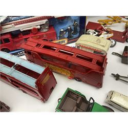 Various makers - Matchbox Superkings Snorkel Fire-Engine No.K-39 and King Size Scammell Tipper Truck No.K-19; both boxed; and large quantity of unboxed, playworn and repainted models by Dinky, Corgi, Lesney, EFE, Micromachines etc