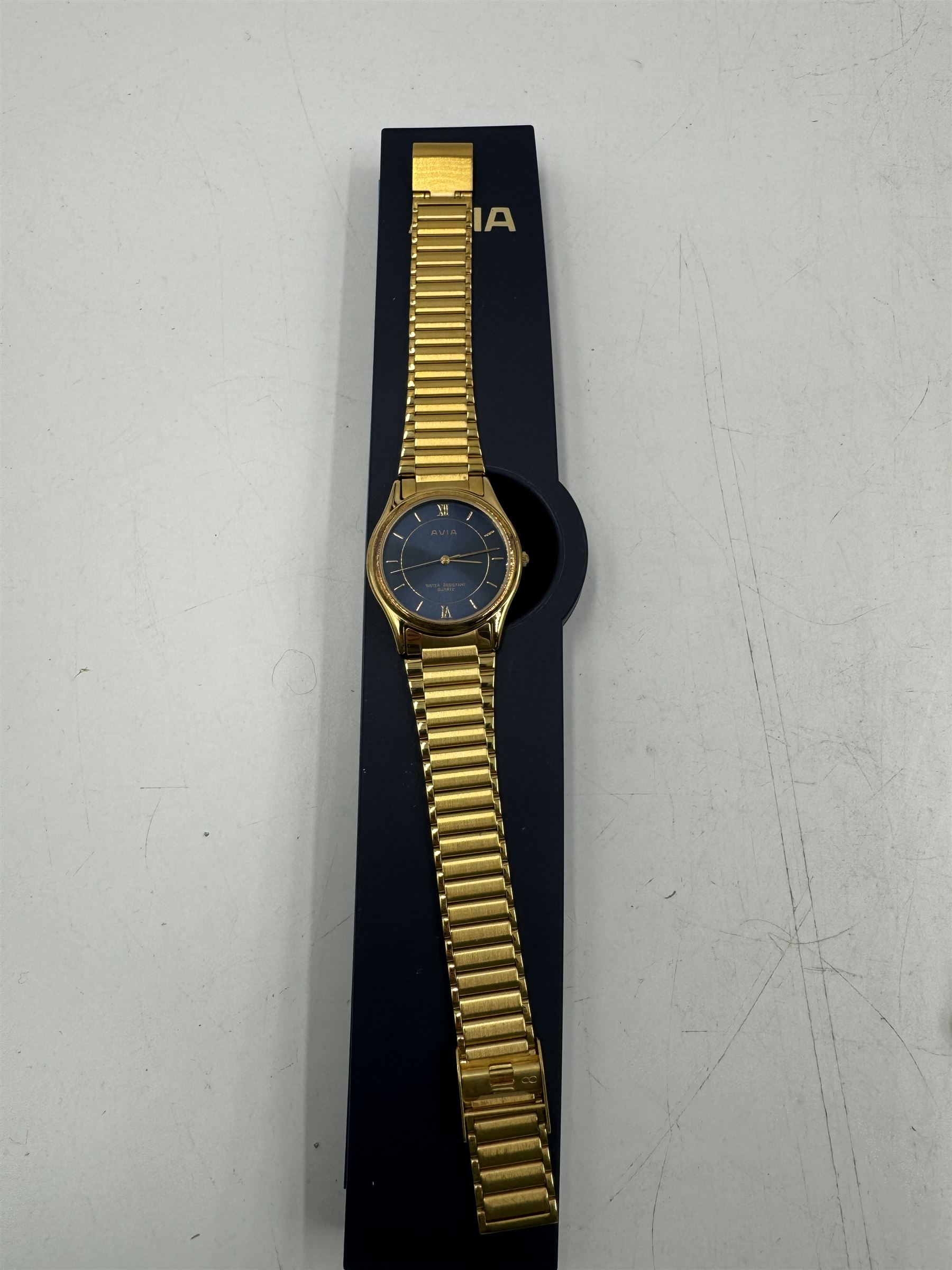 Six gentleman's wristwatches, including Avia, La Carre and Le Chat examples, together with a Smiths shockproof stop watch and a Sekonda stop watch, and a collection of spare watch straps