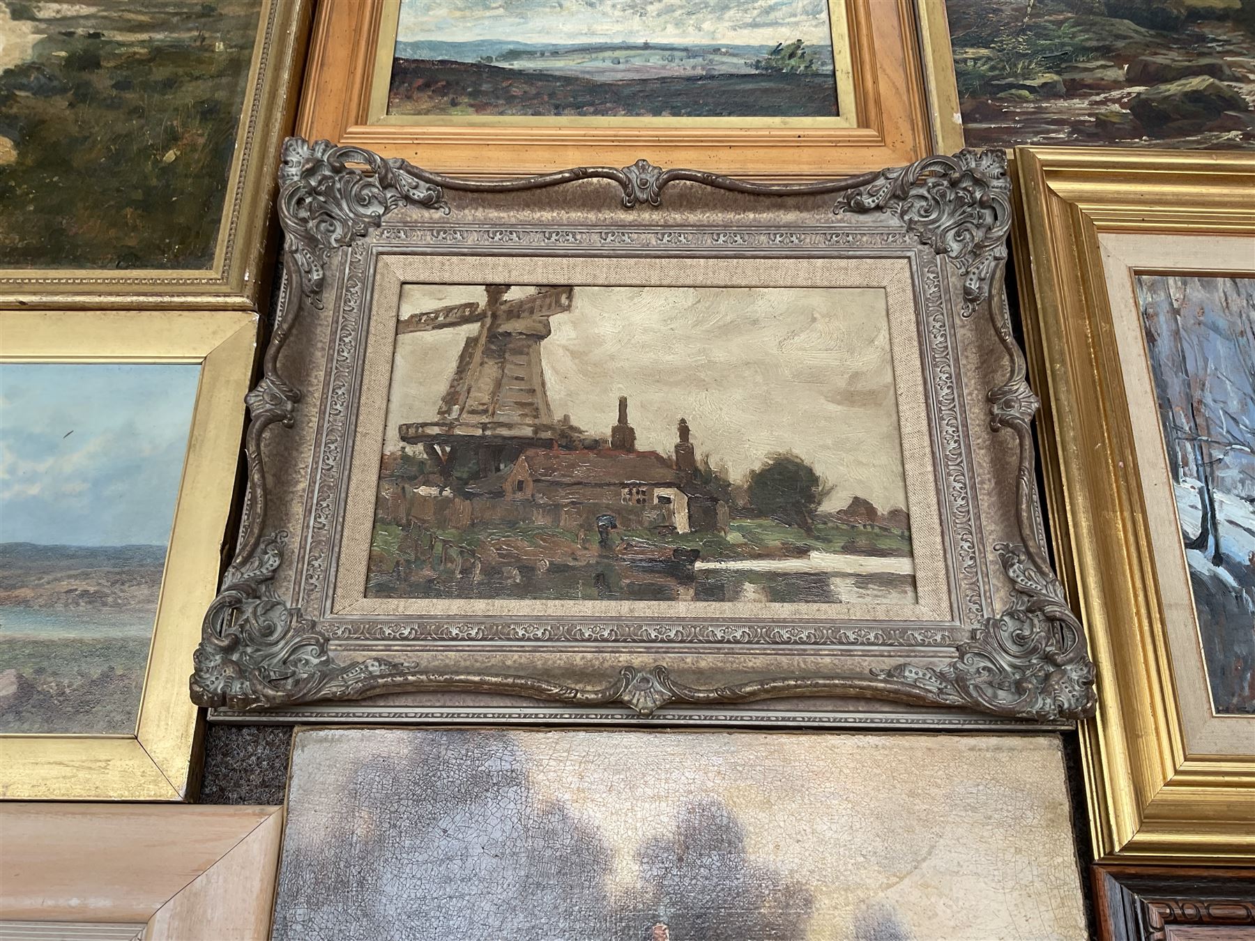 Collection of oil paintings, artists including Albert Ernest Bottomley, Stephen Denison, Hermann Sandoz, H Drummond, Ainsworth, Keith Cresswell, etc (10)