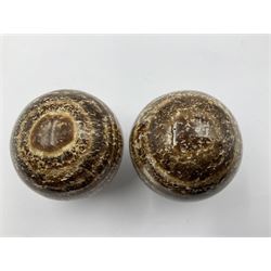 Pair of aragonite spheres, D7cm