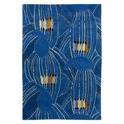 Rugs by Design - ‘Sweet Thames’ Nepalese thick pile wool rug, with abstract stylised flora...