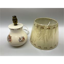 Royal Doulton Bunnykins table lamp, of baluster form, with shade, in original box