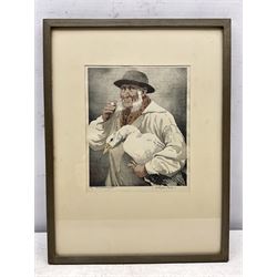 Arthur Rigden Read (British 1879-1955): 'Michaelmas Goose', colour woodcut signed titled and numbered 43/75 in pencil 21.5cm x 17.5cm