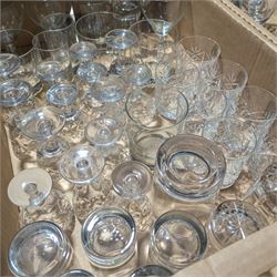 Large collection of mixed glassware, including etched examples 
Provenance: from the Kirkham Hall estate.