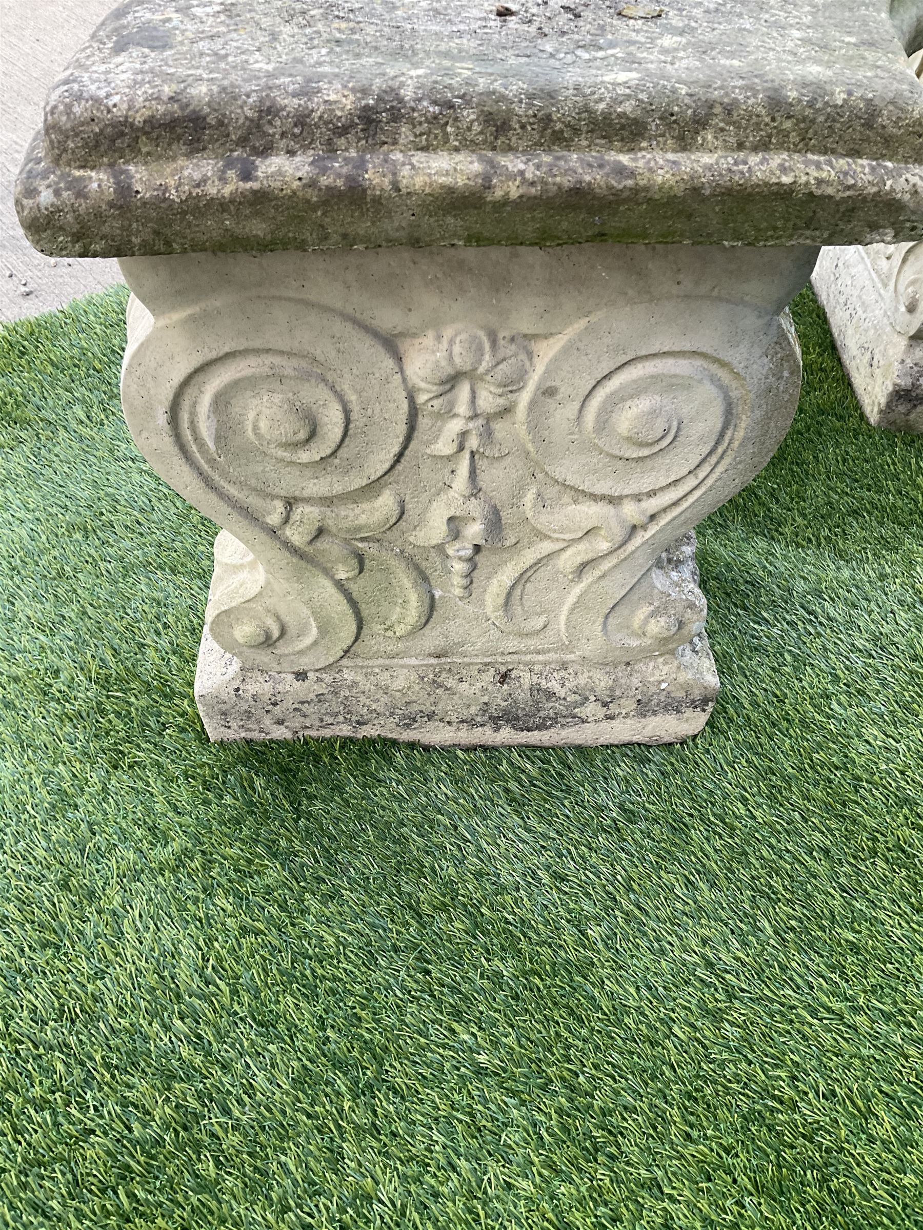 Composite stone curved garden seat - THIS LOT IS TO BE COLLECTED BY APPOINTMENT FROM DUGGLEBY STORAGE, GREAT HILL, EASTFIELD, SCARBOROUGH, YO11 3TX