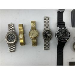 Victorian gold lava and stone set cameo bracelet, three silver pocket watches including R C. Bird Hull key wound lever,  The Veracity Masters Ltd, Rye lever, Carmichael Rotary, Dan Dare pocket watch and a collection of wristwatches including Thomas Russell & Son, 