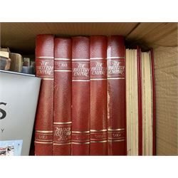 Quantity of books to include The Beatles Anthology hardback, published 2000, leather effect bound The British Empire volumes, The Times Atlas of the World, and other books to include the Bible etc
