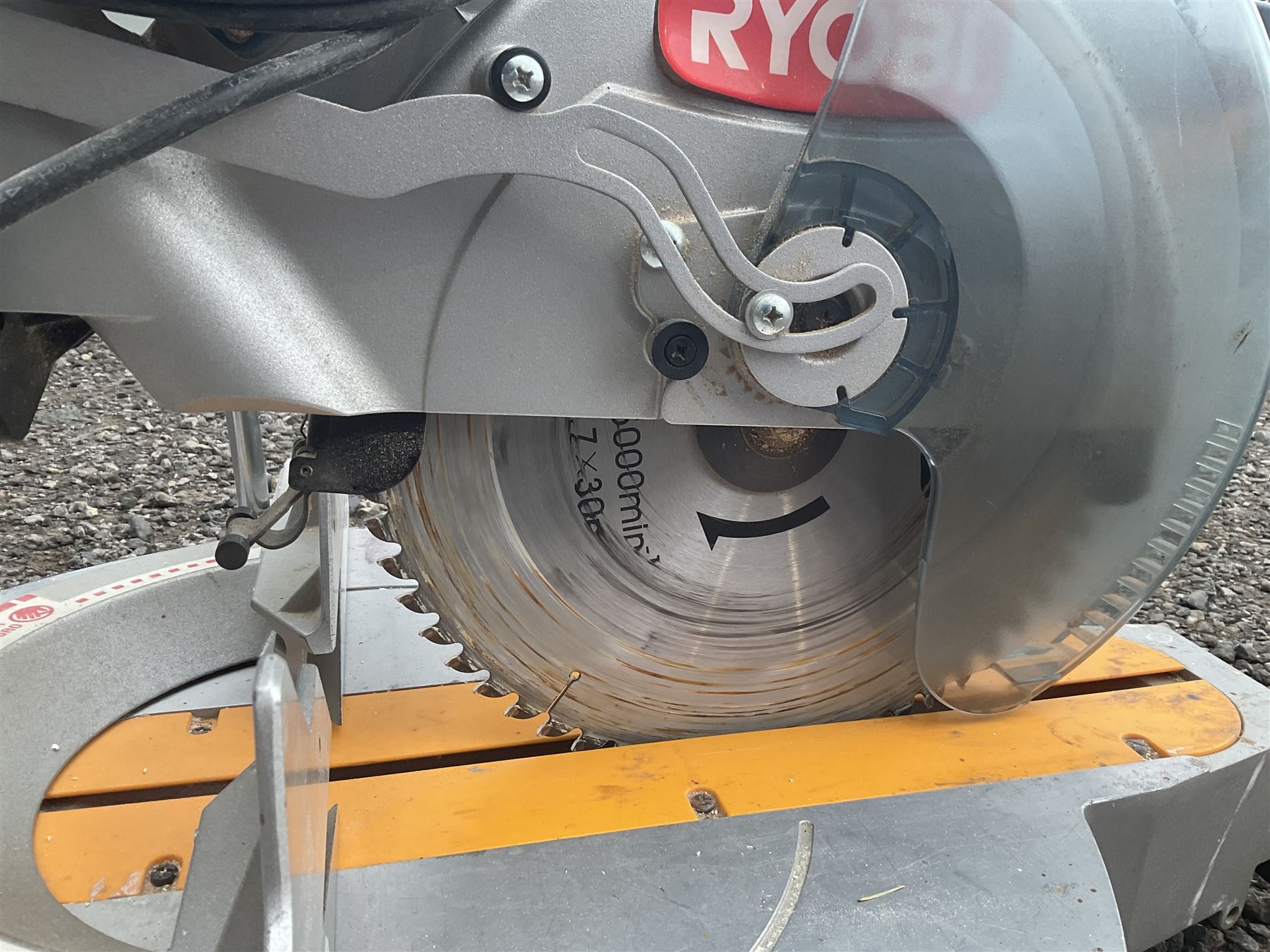 Ryobi 110V chop saw with transformer - THIS LOT IS TO BE COLLECTED BY APPOINTMENT FROM DUGGLEBY STORAGE, GREAT HILL, EASTFIELD, SCARBOROUGH, YO11 3TX