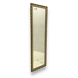 Gilt framed wall mirror, rectangular bev