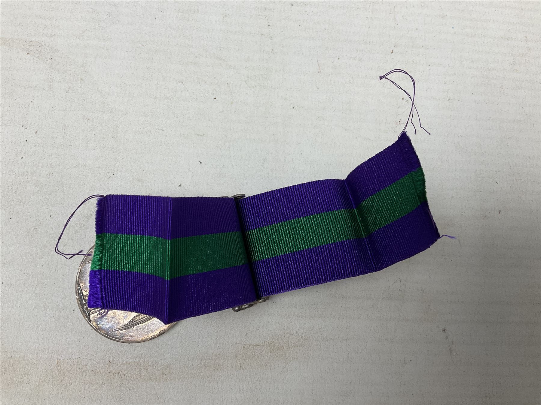 George VI General Service Medal with Malaya clasp awarded to 21126578 Fus. J. Kelly R. Innisks.; with ribbon