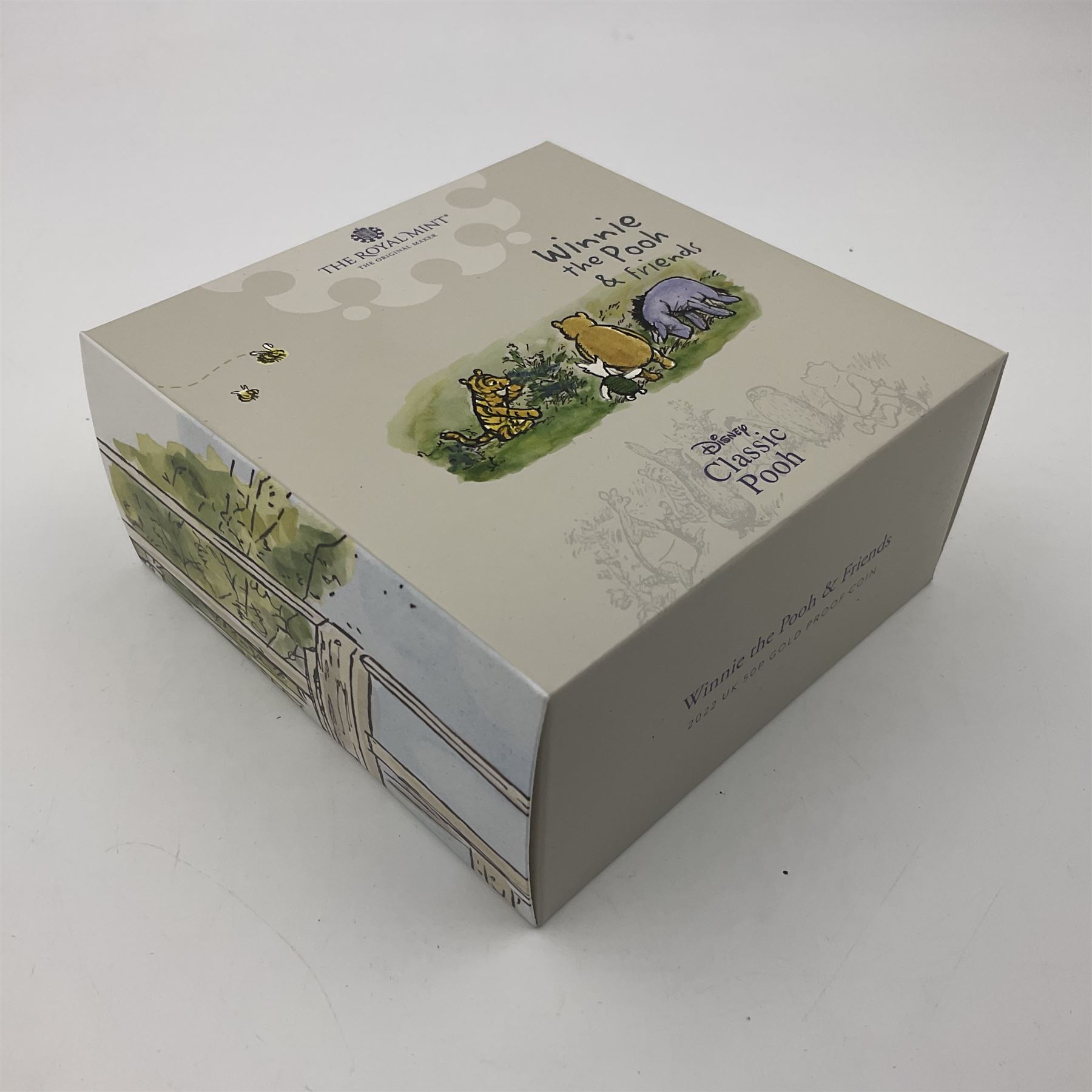 The Royal Mint United Kingdom 2022 'Winnie the Pooh and Friends' gold proof fifty pence coin, cased with certificate