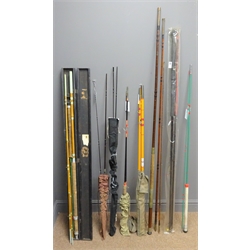  Shakespeare Sigma graphite Trout fly rod, Olympic carbon trout rod, D. Gray & Co. greenheart Salmon rod, Silstar Ledger/Quiver rod and four various fishing rods (7)  