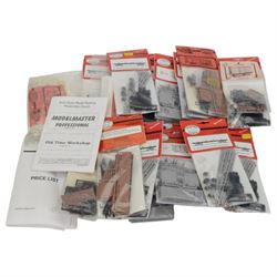 Twenty Parkside Dundas 00 gauge unbuilt model railway wagon kits, mostly LNER bogie bolster wagons and LNER horse boxes, all carded, together with a small collection of decals