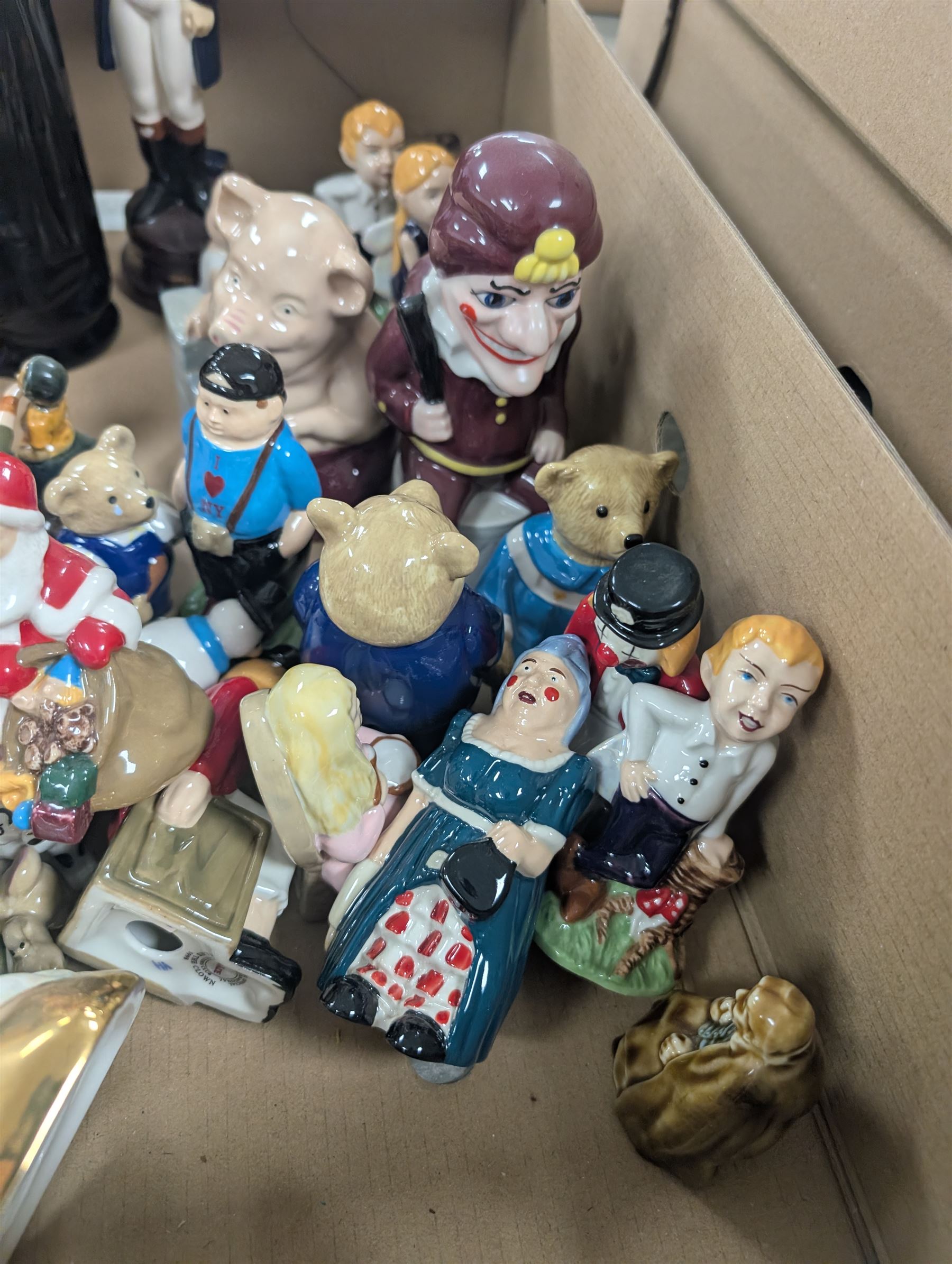 Wade figures, including Punch, RIP Judy, House of Brick, etc