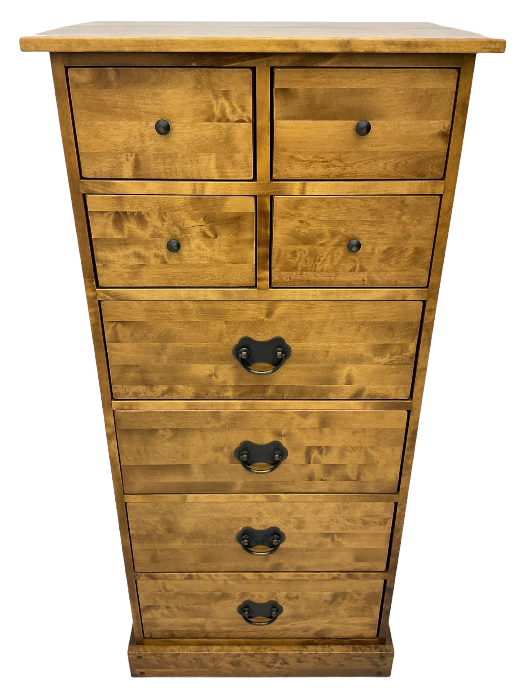 Laura Ashely Home - 'Garrett' pedestal chest, fitted with four small and four large drawers