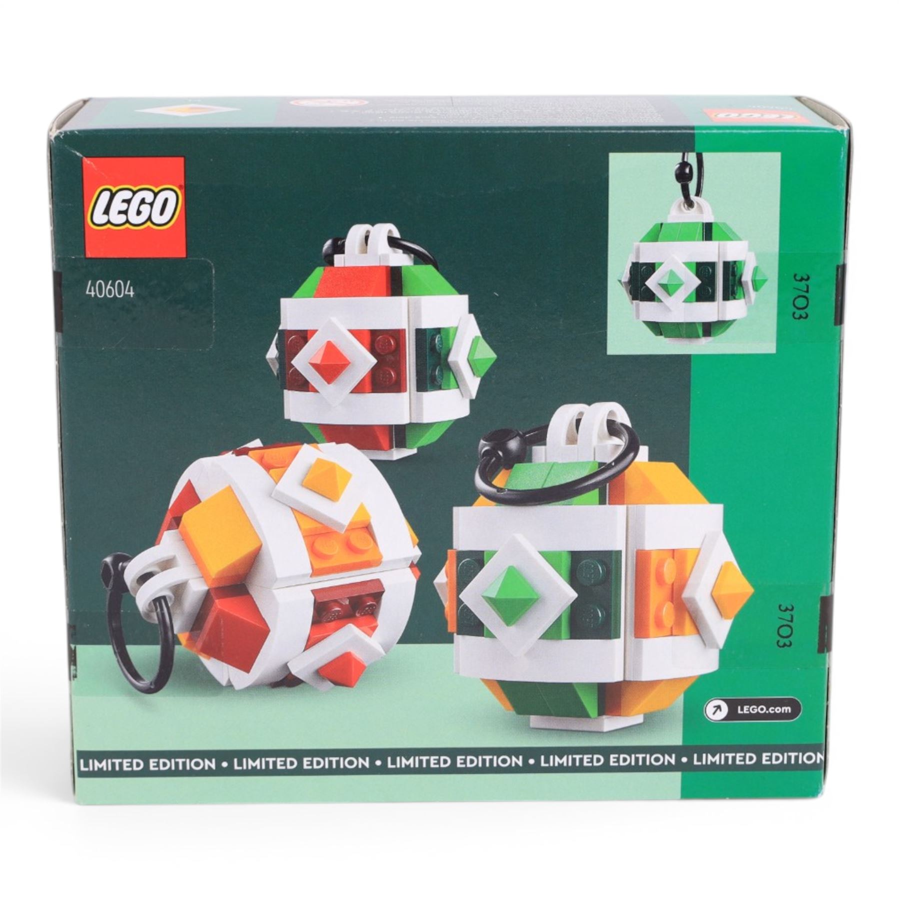Five Lego sets, comprising Duplo Santa's Winter Holiday no. 10837, Christmas Decor Set no. 40604, Wintertime Carriage Ride no. 40603, Santa's Delivery Truck no. 40746 and Ice Skating Rink no. 40416, all boxed
