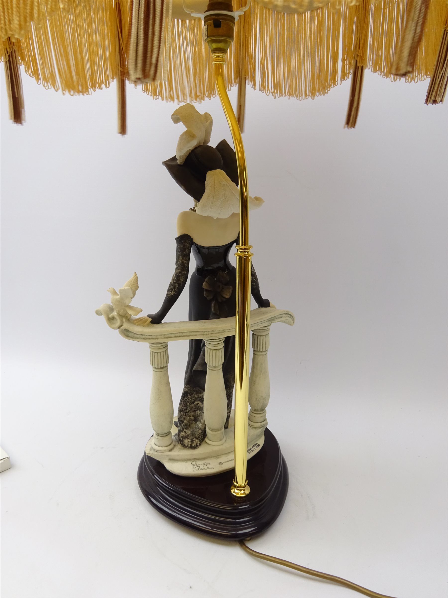 Large limited edition Florence Giuseppe Armani table lamp titled