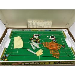 1970s Corgi Magic Roundabout Playground No.853; 1960s Bock Finland Pola600 table top football game; 1950s Pelham Puppet - Cowgirl; six Lledo Noddy in Toyland die-cast models; Good Soldiers set of five Noddy in Toyland cast metal figures; pair of Noddy and Big Ears painted wooden egg cups with hats; and DC Bronze Age Collection pair of Batmobiles; all boxed (13)