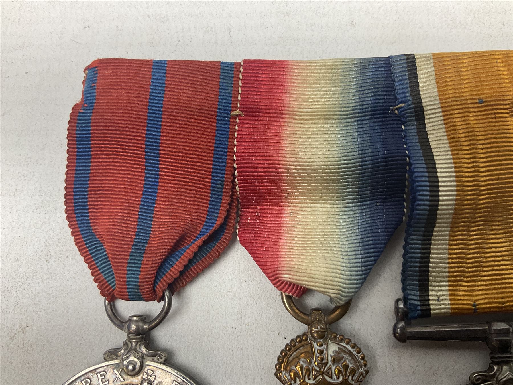 WW1 Naval group of four medals comprising British War Medal, 1914-15 Star and Victory Medal awarded to M.10222 E.W. Starmer J.R.A. (later S.R.A.) R.N.; and St. John Ambulance Brigade Coronation 1911 Medal to Pte. E.W. Starmer; all with ribbons