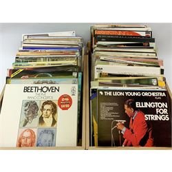 A large collection of Vinyl records, to include Handel, Brahms, Mozart, Tchaikovsky, Beethoven, etc. 
