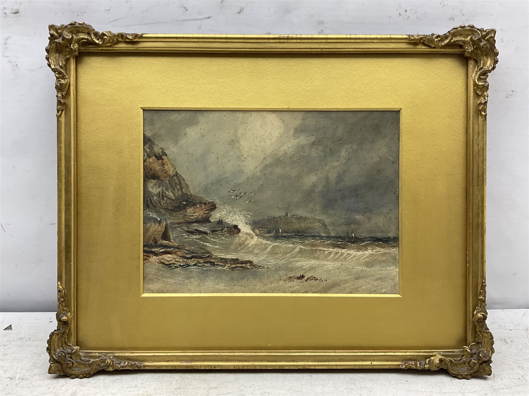 Joseph Newington Carter (British 1835-1871): Scarborough from Cornelian Bay, watercolour, bearing later signature 'TB Hardy' 20cm x 28cm