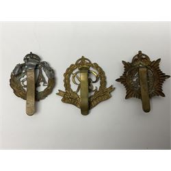 Twenty-seven military metal cap badges including Royal tank Corps, Reconnaissance Corps, Royal Armoured Corps, Royal Corps of Signals, Womens Army Auxiliary Corps, Queen Mary's Army Auxiliary Corps, Auxiliary Territorial Service,  Royal Engineers, REME, Army physical Training Corps etc 