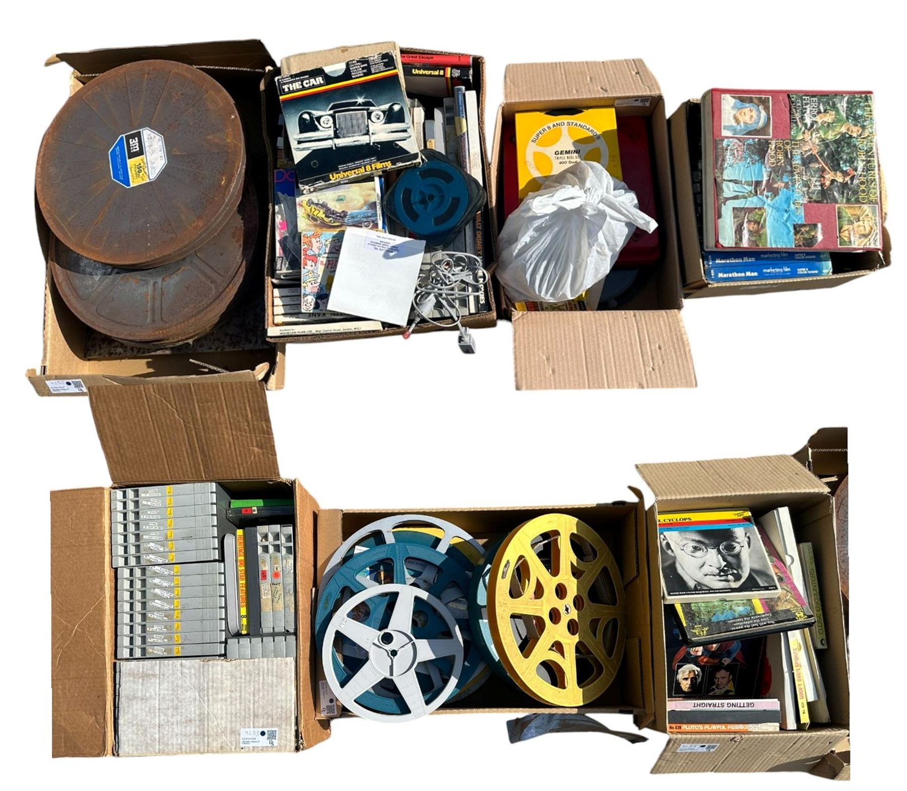 Large quantity of home cinema reels including 8mm reels, 