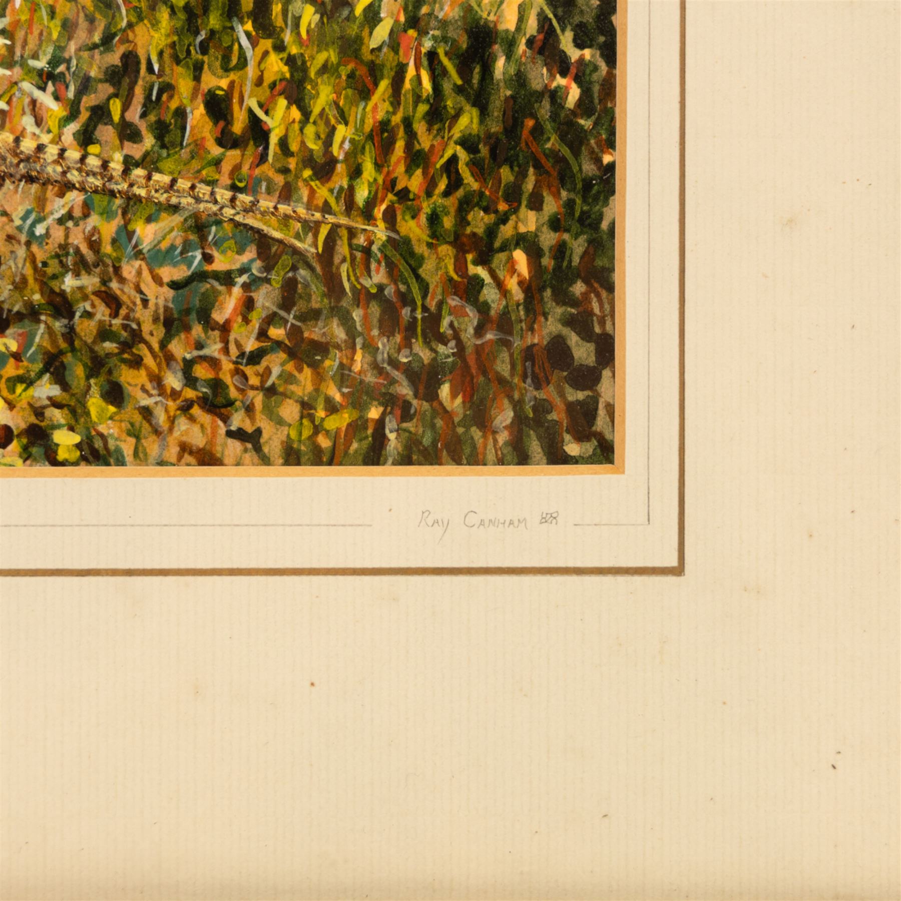 Richard Bolton (British 1950-): Chickens and Cows, watercolour signed and dated '03, 30cm x 24cm; Ray Canham (British 20th Century): 'The Forgotten Gate', gouache signed and dated '85, titled on the mount 27cm x 37cm (2)