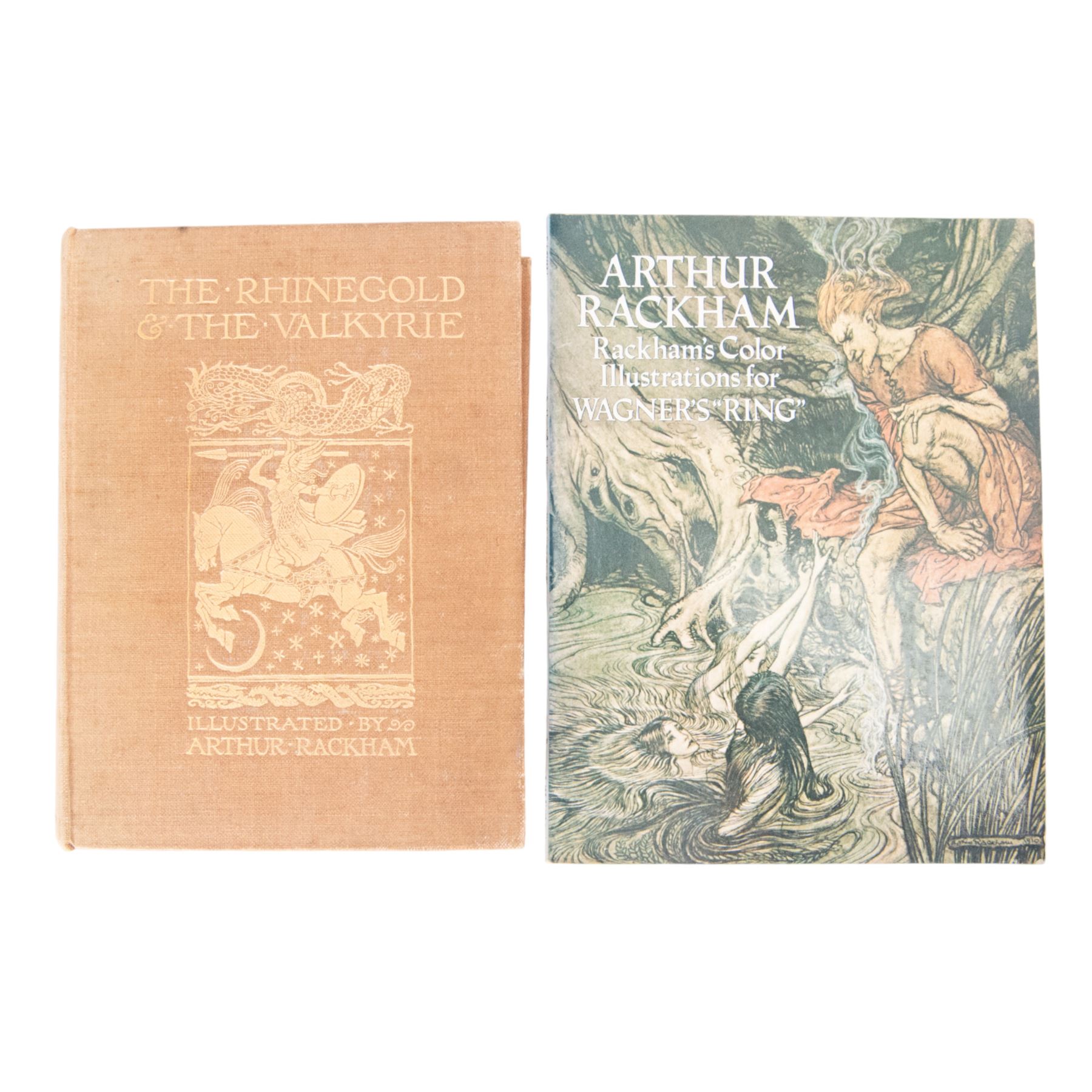 Richard Wagner; The Rhinegold & The Valkyrie with illustrations by Arthur Rackham, 1910 first edition, together with Arthur Rackham; Rackham's colour Illustrations for Wagner's Ring