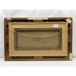 John Brett (British 1831-1902): 'Fylingdales Moor' looking towards Whitby, oil on canvas signed and dated 1890, 38cm x 76cm
Provenance: East Yorkshire private collection; exh. Royal Academy 1891 No.458; purchased by W.A. Pye Esq. in February 1891 for the sum of £100, then by descent through the Pye family; Sotheby's London 12th November 1992, Lot 132; Thomas Agnew & Sons Ltd. London (then listed as Treyarnon Bay) No.WA2457 (label verso) where purchased by J.E. Dayton; Sotheby's London 10th March 2005, Lot 217, where purchased by the vendor (at the same sale an oil sketch of the same scene was sold as Lot 218).
Literature: Birmingham Daily Post 30th May 1891; C. Payne & C. Brett: John Brett: Pre-Raphaelite Landscape Painter (Yale Univ. Press 2010) Cat no.1350, ill p 236
Notes: The painting has previously been erroneously listed as Treyarnon Bay; this is because the frame, made for the artist by Dolman & Son, previously contained 'Treyarnon Bay' of 1889, and a label previously affixed to the frame displayed this title.